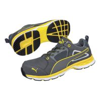 Puma Safety Shoes, Grey/Yellow, Pace 643800